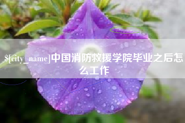 莱芜中国消防救援学院毕业之后怎么工作