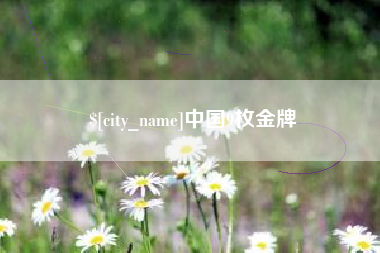 莱芜中国9枚金牌