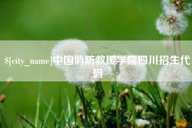 莱芜中国消防救援学院四川招生代码