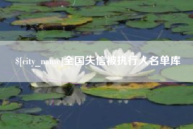 莱芜全国失信被执行人名单库