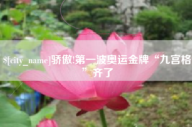 莱芜骄傲!第一波奥运金牌“九宫格”齐了