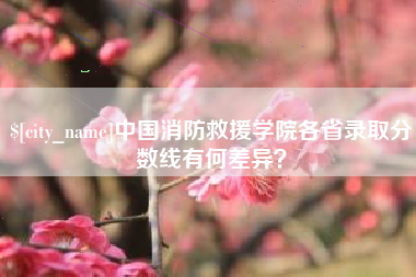 莱芜中国消防救援学院各省录取分数线有何差异？