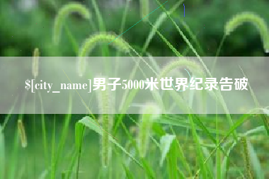 莱芜男子5000米世界纪录告破