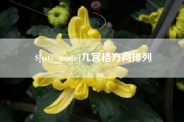 莱芜九宫格方向排列