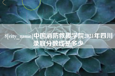 莱芜中国消防救援学院2021年四川录取分数线是多少