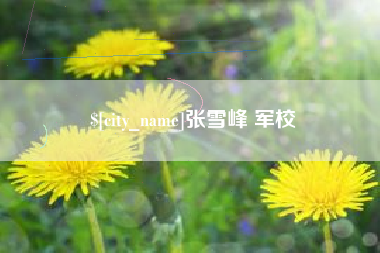 莱芜张雪峰 军校