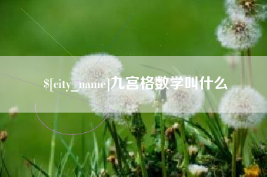 莱芜九宫格数学叫什么