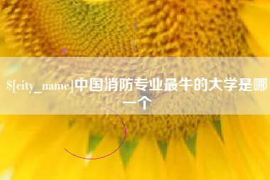 莱芜中国消防专业最牛的大学是哪一个