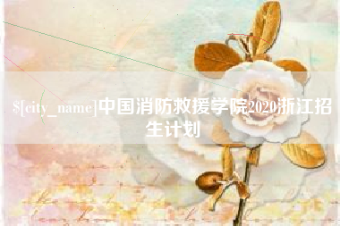 莱芜中国消防救援学院2020浙江招生计划