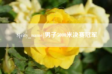 莱芜男子5000米决赛冠军