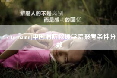 莱芜中国消防救援学院报考条件分数