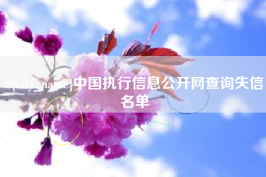 莱芜中国执行信息公开网查询失信名单