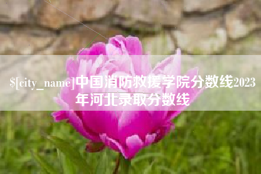 莱芜中国消防救援学院分数线2023年河北录取分数线