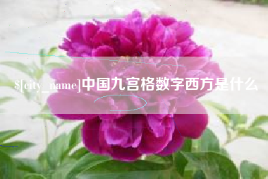 莱芜中国九宫格数字西方是什么