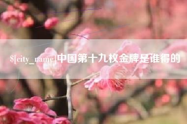 莱芜中国第十九枚金牌是谁得的