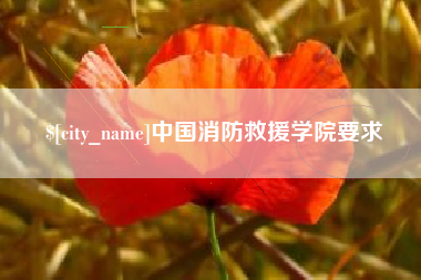 莱芜中国消防救援学院要求