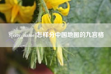 莱芜怎样分中国地图的九宫格