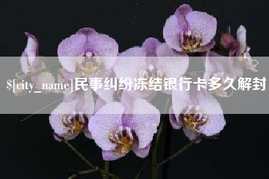 莱芜民事纠纷冻结银行卡多久解封