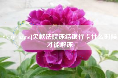 莱芜欠款法院冻结银行卡什么时候才能解冻