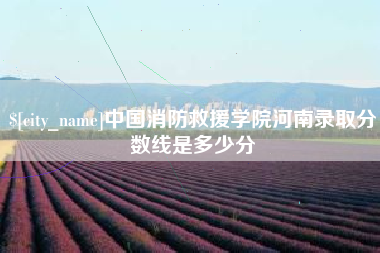莱芜中国消防救援学院河南录取分数线是多少分