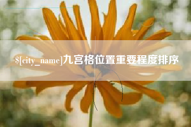 莱芜九宫格位置重要程度排序