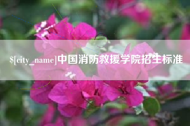 莱芜中国消防救援学院招生标准