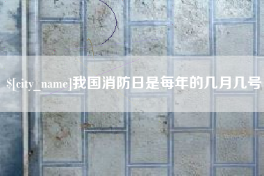莱芜我国消防日是每年的几月几号
